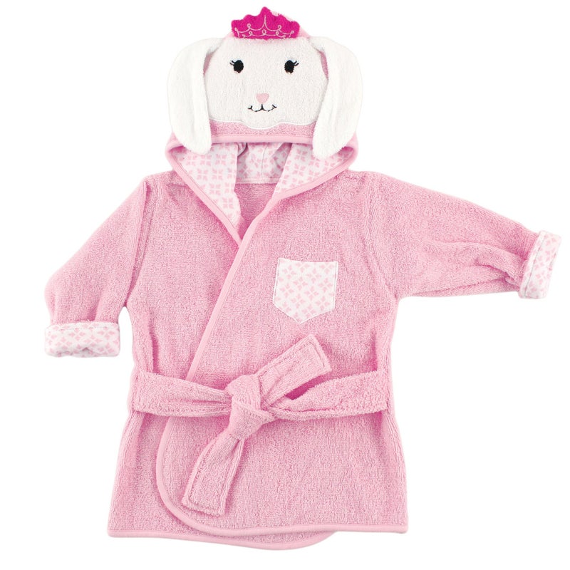 Hudson Baby Unisex Baby Cotton Animal Face Bathrobe, Princess Bunny, One Size - Image 1